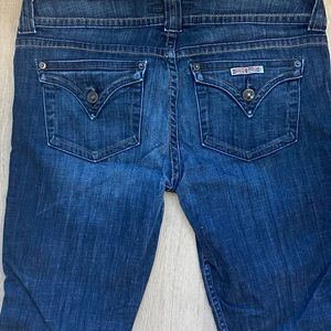 Hudson dark wash flared jeans
